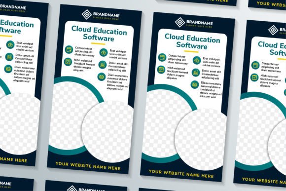 Cloud Education Vertical Banner Design Template