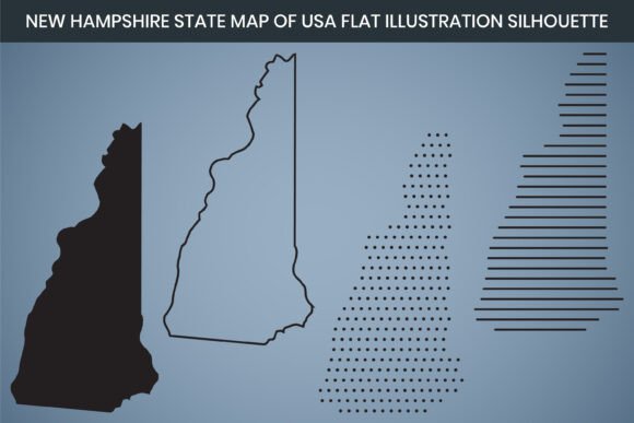 Hand-Drawn New Hampshire Map for Design and Education