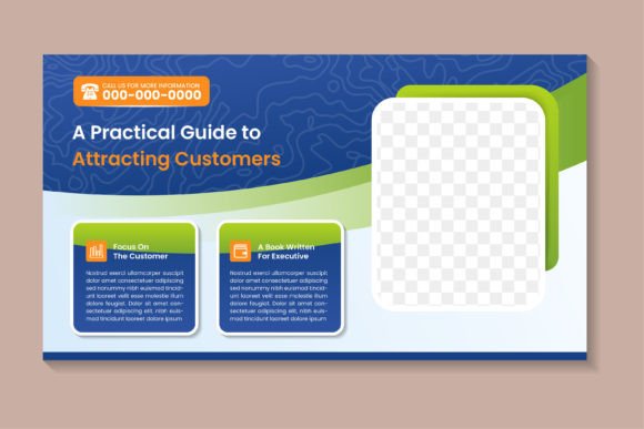 How to Use a Horizontal Banner and Description Abstract Design Template to Attract More Customers