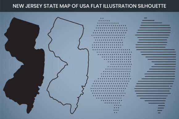New Jersey State Hand Drawn Outline Map: A Versatile Vector Asset for Design and Education