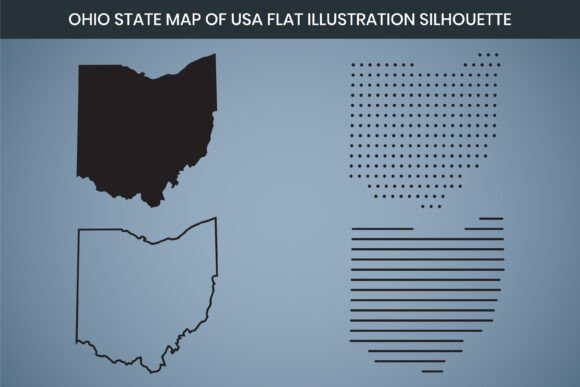 Ohio State Hand Drawn Outline Map Essentials