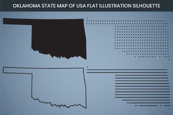 Oklahoma State Hand Drawn Outline Map Design for Creators
