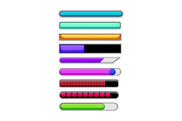 The Art of Visual Feedback: Understanding the Progress Bar Set Cartoon Vector Illustra
