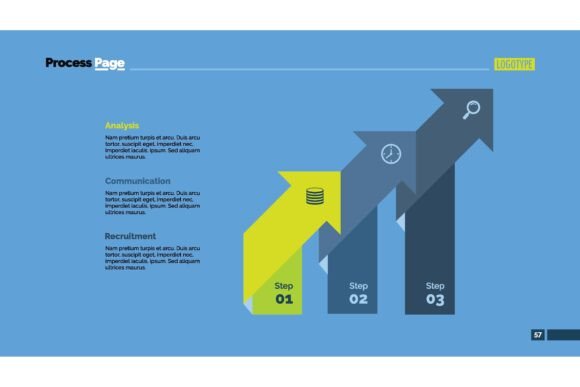 Three Arrows Process Chart Slide Template: A Practical Tool for Clear Business Communication